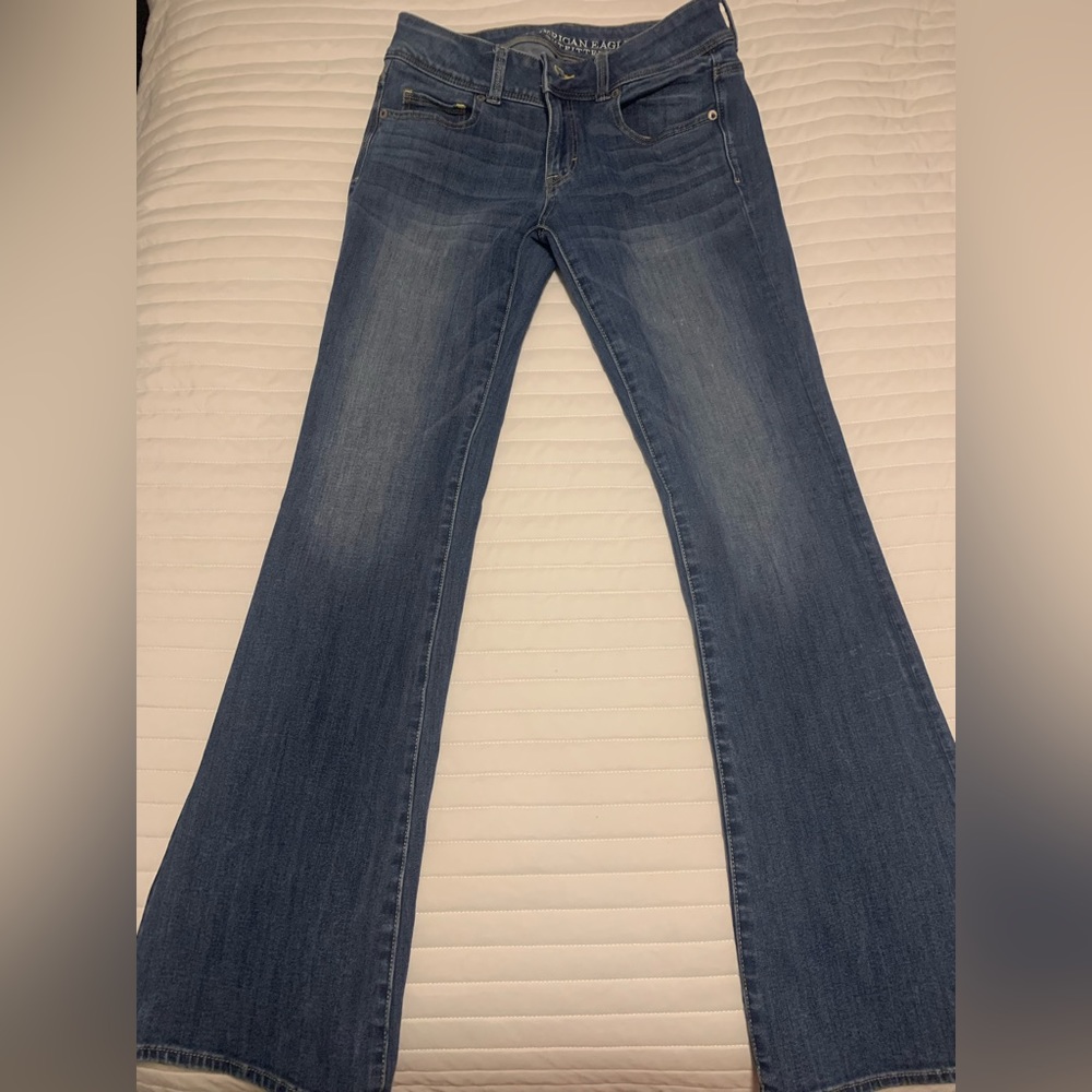 American Eagle medium wash bootcut jeans
